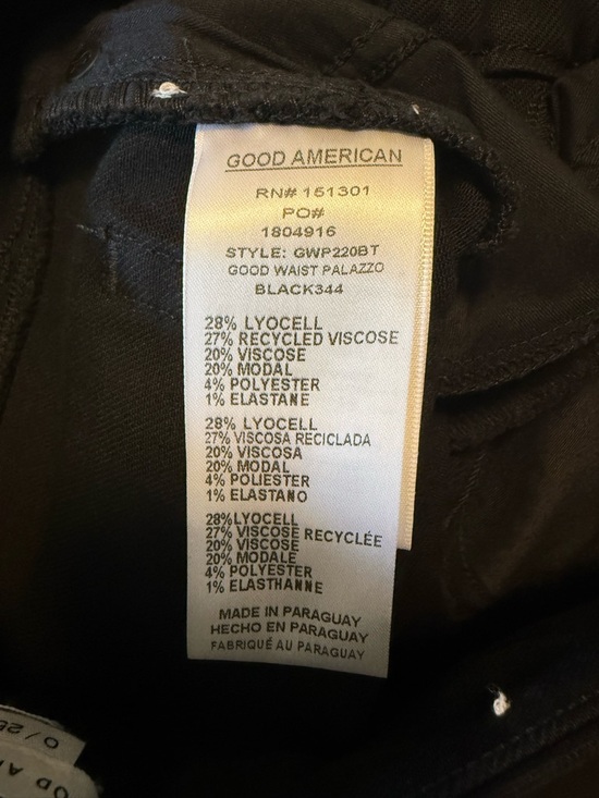 Good American Black High-Rise Wide Leg Jeans - Picture 5 of 5